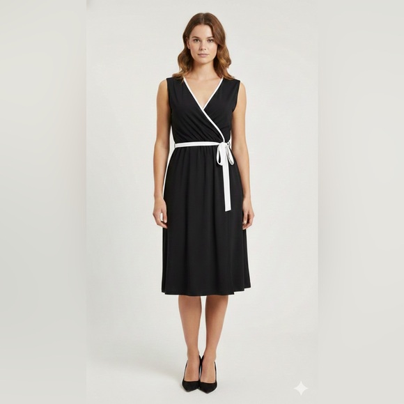 star and vixen Dresses & Skirts - Star and Vixen Elegant Black Wrap Dress size Large 12/14